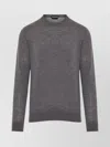 Tom Ford Ribbed Crewneck Sweater With Long Sleeves In Gray