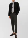 Tom Ford Ribbed Cuffs And Hem Jacket With Side Pockets In Black