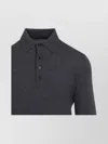 Tom Ford Ribbed Cuffs And Hem Knit Polo In Grey