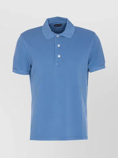 TOM FORD RIBBED CUFFS POLO SHIRT