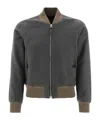 Tom Ford Ribbed-detail Zipped-up Bomber Jacket In Black