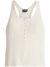 Tom Ford Ribbed Jersey Tank Top In White