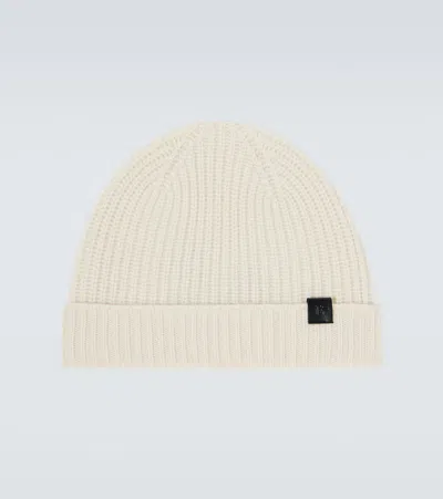 Tom Ford Ribbed-knit Cashmere Beanie In White