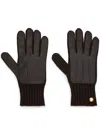 Tom Ford Ribbed-knit Gloves In Brown