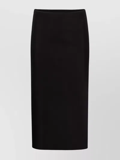 TOM FORD RIBBED KNIT HIGH WAIST MIDI SKIRT WITH BACK SLIT