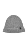Tom Ford Ribbed-knit Patch Hat In Gray