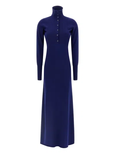 TOM FORD RIBBED-KNIT POLO MAXI DRESS
