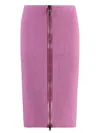 Tom Ford Knitted Rib Skirt In Pink