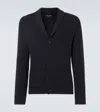 Tom Ford Mens Black V-neck Long-sleeves Wool Cardigan In Black