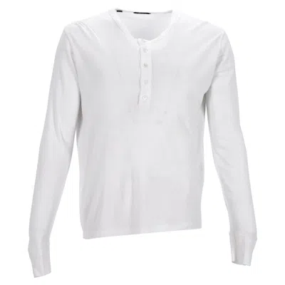 Tom Ford Ribbed Long-sleeve T-shirt In White Cotton