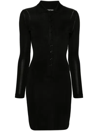 Tom Ford Polo Mini Dress In Black