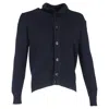 Tom Ford Ribbed Silk-blend Cardigan In Navy Blue Wool In Blue