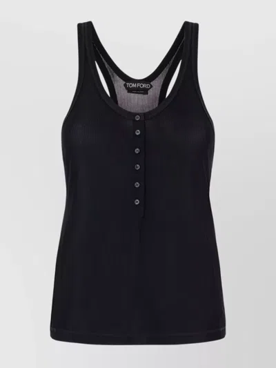 TOM FORD RIBBED STRETCH VISCOSE TANK TOP WITH RACERBACK