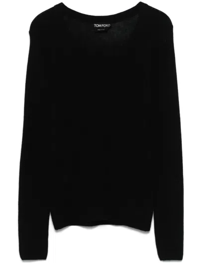 Tom Ford Ribbed Jumper In Black