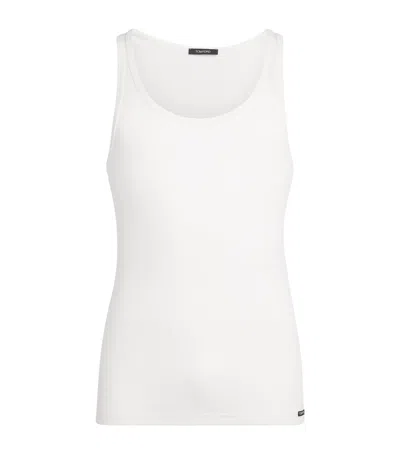 Tom Ford Ribbed Tank Top In White