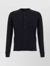 Tom Ford Ribbed Texture Long-sleeve Henley T-shirt