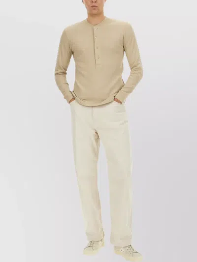 TOM FORD RIBBED TEXTURE SLIM FIT LONG SLEEVE T-SHIRT