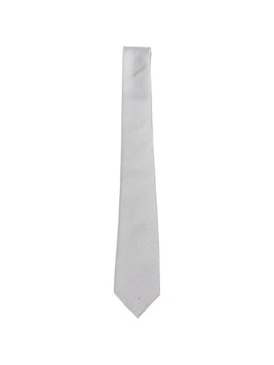 Tom Ford Ribbed Tie In Black
