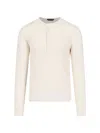 Tom Ford Basic 'henley' Sweater In Neutral