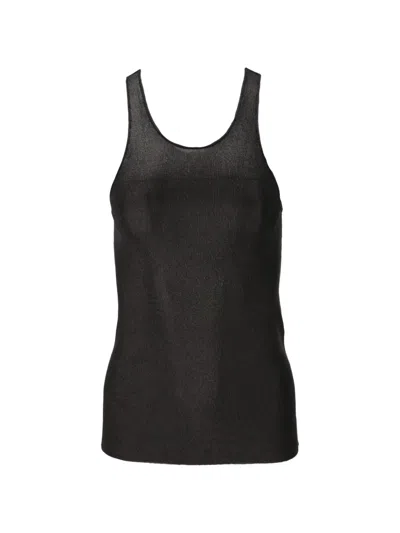 Tom Ford Ribbed-knit Tank Top In Black