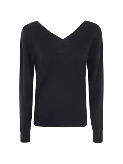 Tom Ford Ribbed-trim V-neck Sweater In Black