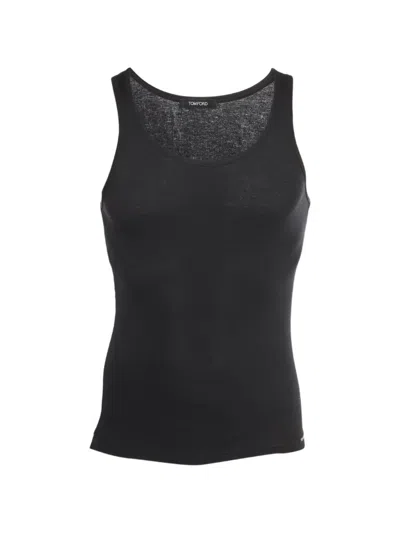 Pre-owned Tom Ford Rib-knit Tank Top In Black