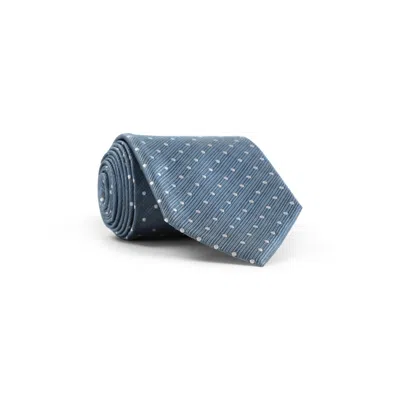 Tom Ford Dotted Silk Tie In Blue