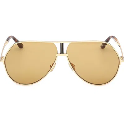Tom Ford Rickie 63mm Oversize Navigator Sunglasses
