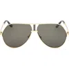 Tom Ford Rickie 63mm Oversize Navigator Sunglasses In Gold