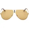Tom Ford Rickie 63mm Oversize Navigator Sunglasses In Neutral