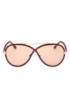 TOM FORD RICKIE 65MM OVERSIZE ROUND SUNGLASSES