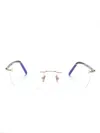 Tom Ford Rimless Rectangle-frame Glasses In Gold