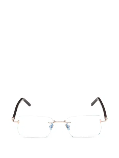 Tom Ford Rimless Rectangle-frame Glasses In Gold