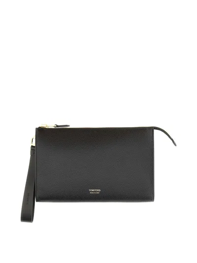 Tom Ford Belt Bag  With Logo In Black