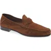 Tom Ford Ripley Loafers Penny Strap Round Toe Suede In Brown