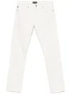 Tom Ford Tailored Fit White Denim Jeans With Minimalist Design In White