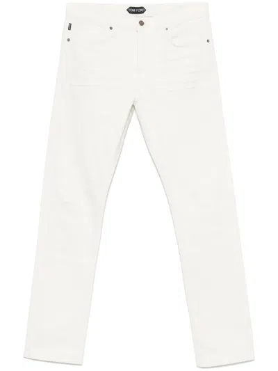 TOM FORD RIPPED-DETAIL JEANS