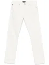 Tom Ford Tailored Fit White Denim Jeans With Minimalist Design In White