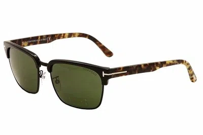 Pre-owned Tom Ford River Tf367 Tf/367 02b Black/tortoise Fashion Sunglasses 57mm In Green