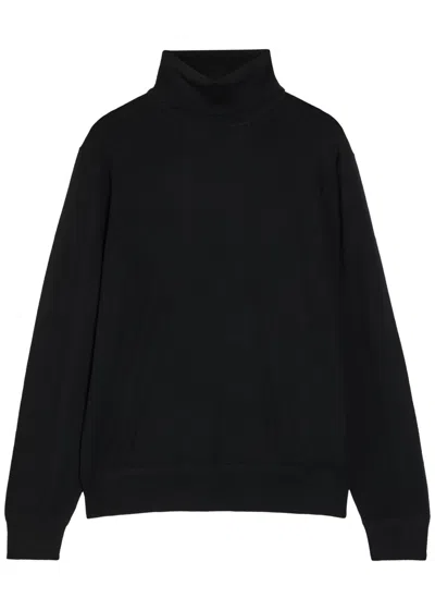 Tom Ford Roll-neck Fine-knit Wool Jumper In Black