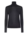 Tom Ford Dark Blue Wool Knitwear In Black