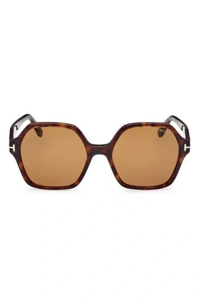 TOM FORD TOM FORD ROMY 56MM GEOMETRIC SUNGLASSES