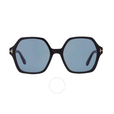 Tom Ford Romy Smoke Geometric Ladies Sunglasses Ft1032 01a 56 In Black