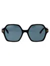 Tom Ford Squared Sunglasses Ft1032 01 A In 01a Nero Lucido / Fumo