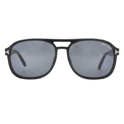 Pre-owned Tom Ford Rosco Smoke Pilot Men's Sunglasses Ft1022 01a 58 Ft1022 01a 58 In Gray