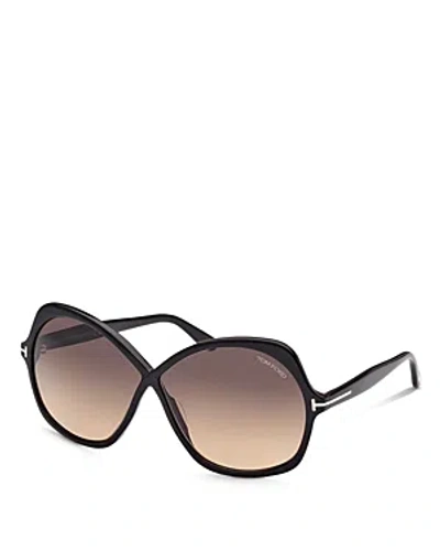 Tom Ford Rosemin Ft1013 01b Butterfly Sunglasses In Grey