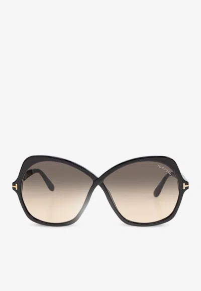 Tom Ford Rosemin Butterfly Sunglasses In Gray