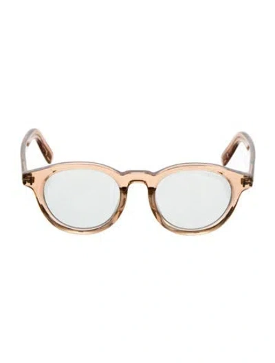 Pre-owned Tom Ford Round Clear Sunglasses In Brown