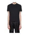 Tom Ford Black Stretch Cotton Crew Neck T-shirt In Black