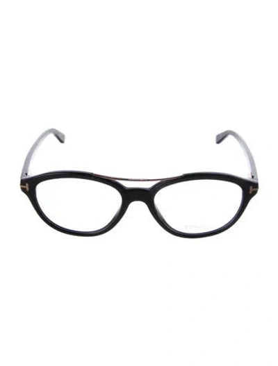 Pre-owned Tom Ford Round Eyeglasses In Black